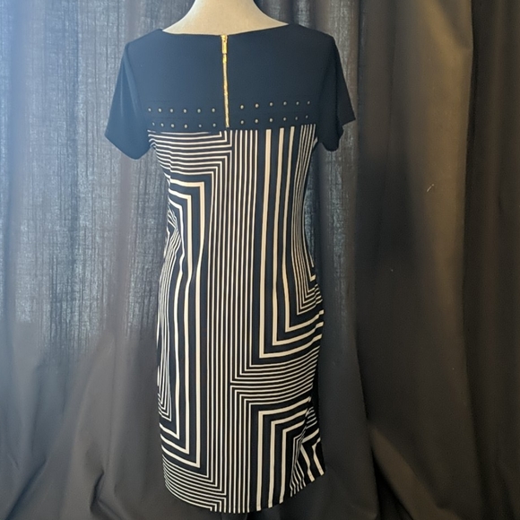 Calvin Klein Studded Faux Leather Dress - Picture 3 of 6